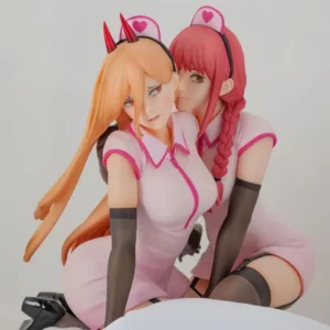 Chainsaw Man Anime Figure Nurse Outfit Makima Power Garage Kit Pvc Model Desktop Ornaments Cartoon Young Beauty Collectible Gift