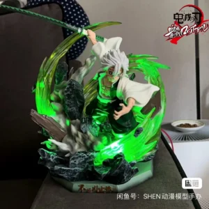 Demon Slayer Figure Gk Shinazugawa Sanemi Wind Column Luminous Pvc 30cm Action Figure Collection Standing Model Toys Doll Gifts