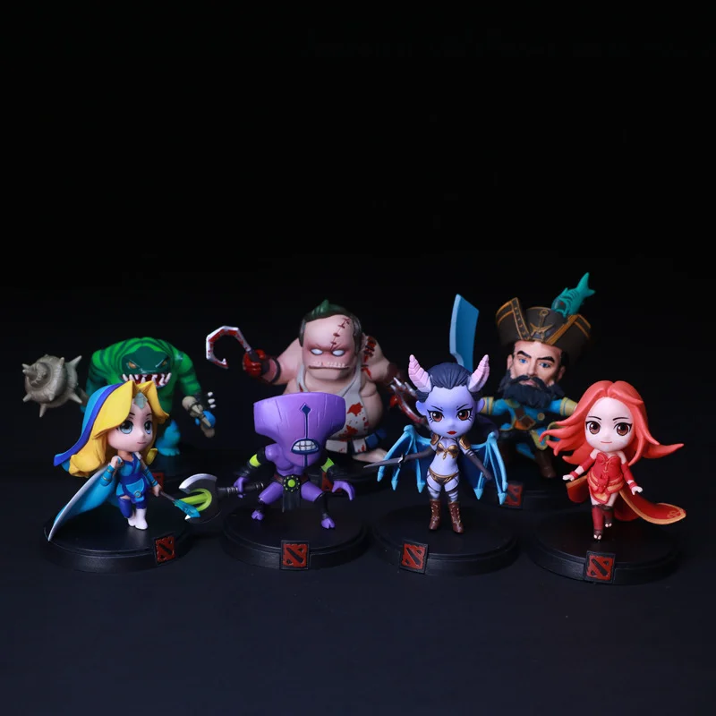 Dota 2 Figure Action Heroes Set Jakiro Shadow Fiend Snapfire Earthshaker Drow Ranger Rubick Treant PVC Q Version 4" Toy Doll - Image 3