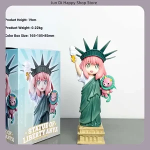 Spy×Family Anya Forger Statue of Liberty Figure - 19cm Anime Action Model, Desktop Decor Collector Toy Gift for Fans