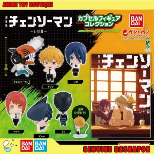 Bandai Genuine Chainsaw Man Action Figure Denji Reze Makima Beem Gashapon Ball Standing Posture Doll Ornaments Original