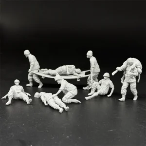 1/35 Scale US Military Provided Stretcher Doctors for Rescue in Vietnam Figures Resin Model Kit Miniature Milirary War