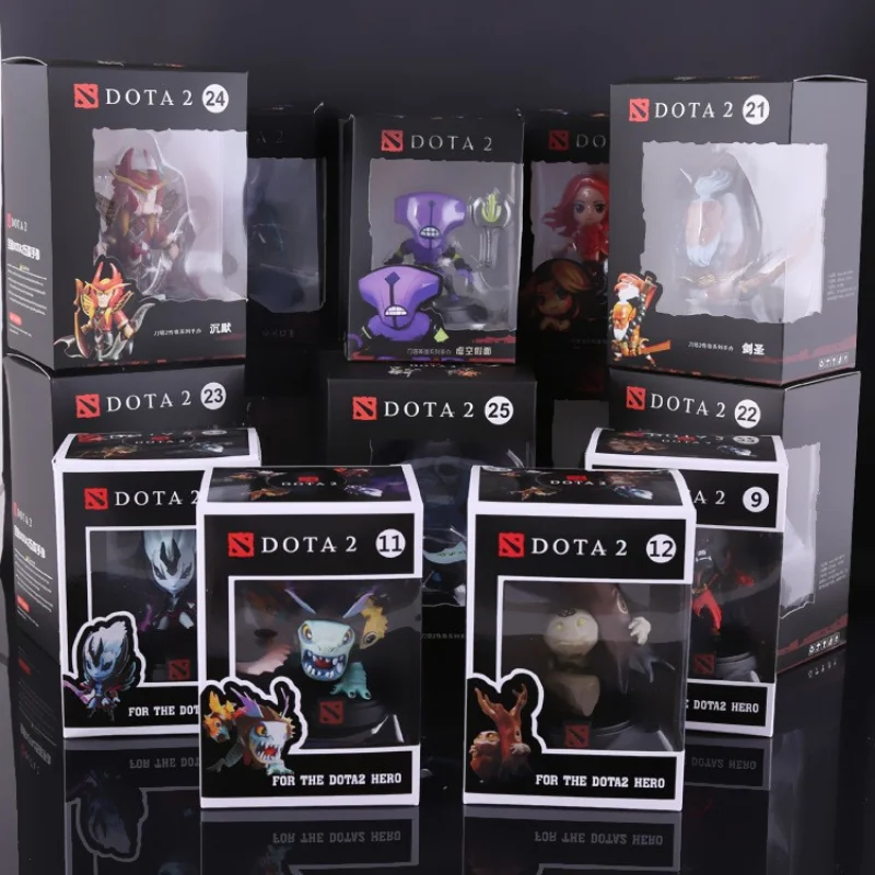 Dota 2 Figure Action Heroes Set Jakiro Shadow Fiend Snapfire Earthshaker Drow Ranger Rubick Treant PVC Q Version 4" Toy Doll