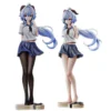 25cm Genshin Impact Ganyu School Uniform Figurine Beautiful Girl Collectible Figure
