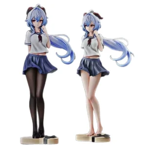 25cm Genshin Impact Figure Ganyu Figure School Uniform Ganyu Figurine Beautiful Girl Gk Statue Model Collect Ornament Toys Gifts