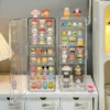 Mini Acrylic Stand Particle Dustproof Flip Cover Storage Display Figure
