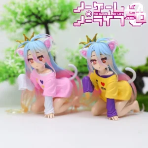 10CM Anime NO GAME NO LIFE Action Figure Cute Shiro Figurine Doll PVC Collectible Desktop Ornaments Models Toys