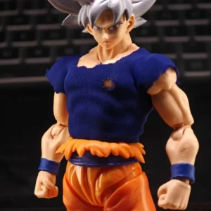 Dragon Ball Shf Anime Handmade Son Goku Mo Qi Free Extreme Intent Blue Fight Vest Built In Iron Wire Is Suitable for 1/12 Toys