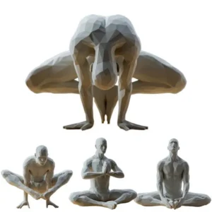 Meditation Statue Abstract Indoor Zen Meditation Sculpture Mindfulness Display Ornament For Studio Serenity Balcony Sanctuary