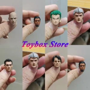 1/12 Handsome Monk Doc. Banner Green Hair Anime Boy Fiction Movie Super Hero Painted Head Sculpt For 6inch Shf Figure Body