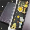 Genshin Impact Eye of God Keychain Pendant Alloy Model Anime ZhongLi Collectible Figure