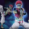 Bandai Demon Slayer Blade Akaza Winding String Three Movable Finished Product Model Action Figure