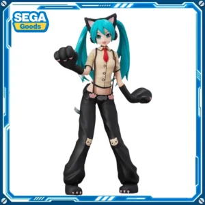 In Stock SEGA Hatsune Miku Nyanko Cat SPM Figure Project DIVA Arcade Anime Figue Action Model Collectible Toys Gift