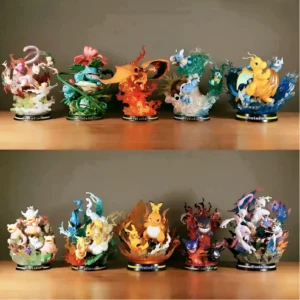 Animation Bao Ke Meng GK animation Pikachu luminous doll hand-made model Super Dream Gengar fire-breathing dragon ornaments