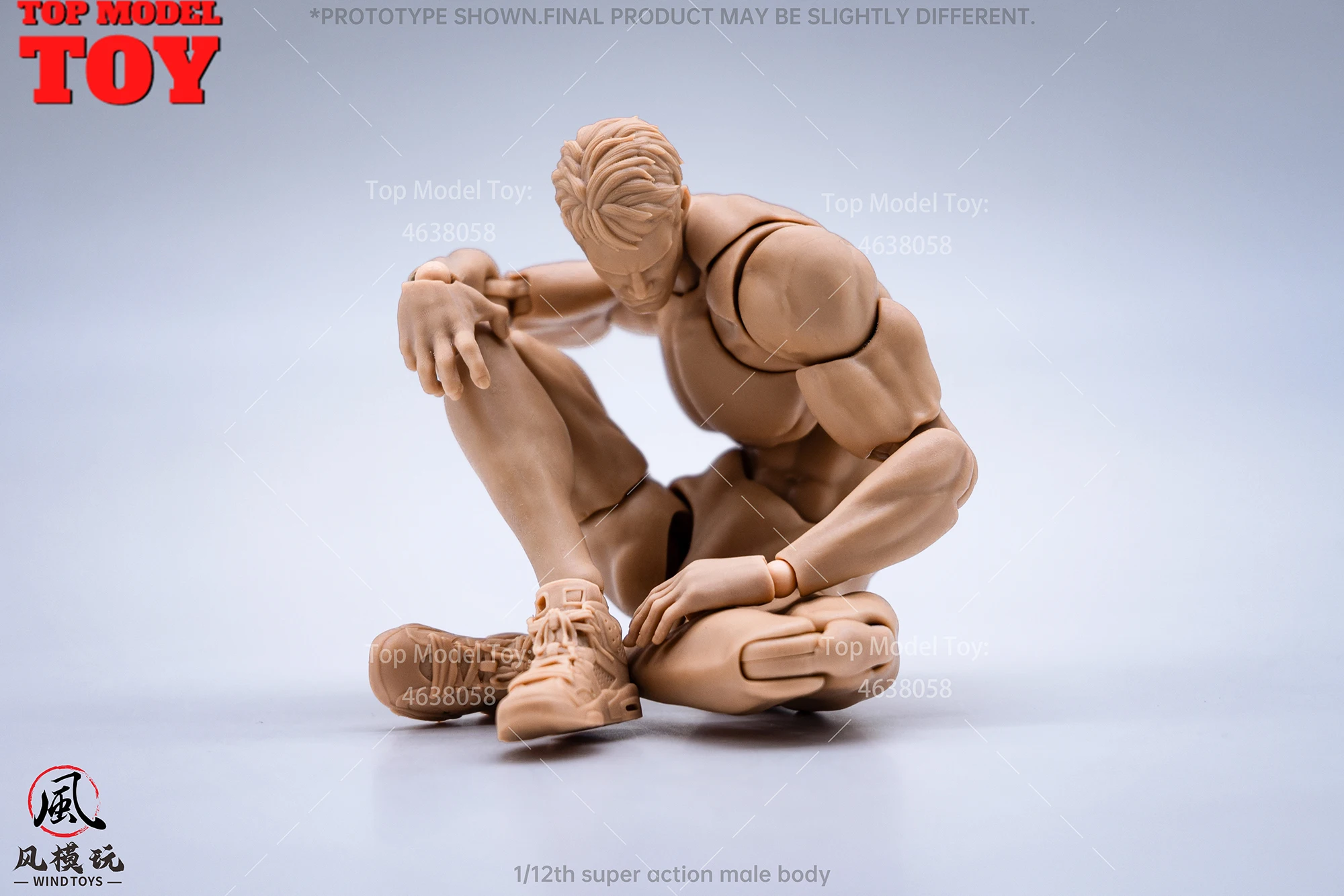 In Stock Wind Toys 1/12 Male Muscle Super Flexible Joint Body 16cm Man Action Figure Doll Model with Head Sculpt 7 Pair of Hands - Image 5