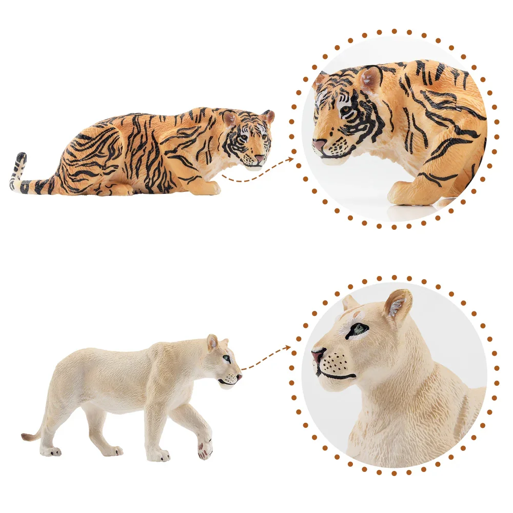 7Pcs Simulation Big Cat Wildlife Animal Model Toy Mini Cheetah Figures Dolls Action Figurines Toys for Children Set Gift - Image 5