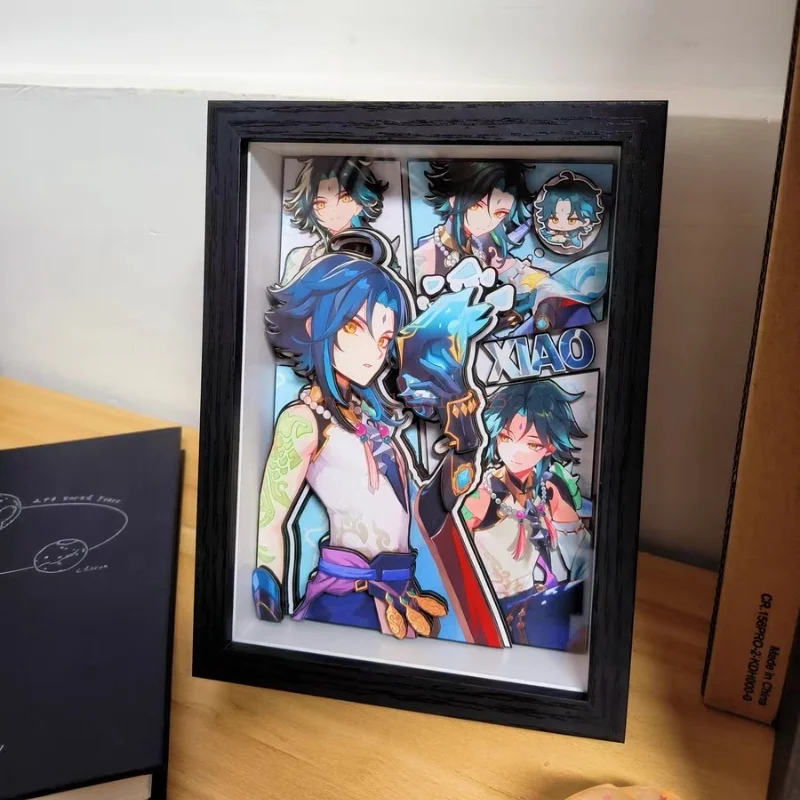 Game Genshin Impact Figure Unique 3d Art Painting Furina Xiao Zhongli Cartoon Character Collect Ornaments Bedroom Decor Gifts - Image 6
