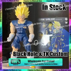 Black Hole TK Custom Dragon Ball Z SHF Super Saiyan Majin Vegeta Battle Damage Full Power Anime Action Figures Models Gifts Toys