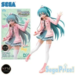 SEGA SPM Miku+Hatsune Project DIVA Arcade Future Tone Ribbon Girl PVC 23CM Anime Action Figures Model Toy in Stock