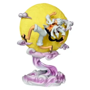 Genuine   One Piece Anime Periphery Figure Moon Nika Luffy Gear 5 With Moon Light Action Figure Gk Statue Model In Stock