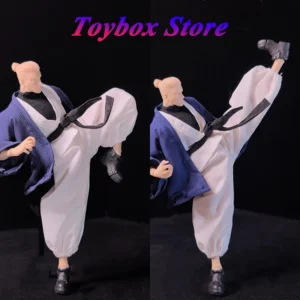 1/12 Man Action Figure Training Bloomers Loose Kung Fu Clothes Set Accessory For 6" Anime Gojo Man Romankey Body Decoration