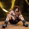 One Piece Red Yellow Sitting Fire Fist Ace Model Desktop Trendy Collectible Figure