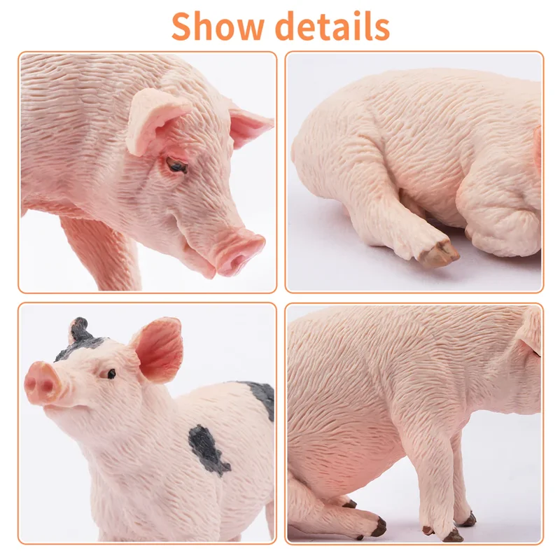 8Pcs Simulation Pig Farm Animal Model Toy Mini Cake Decoration Pig Figures Dolls Action Figurines Toys for Children Set Gift - Image 4