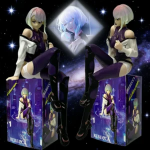 Hot New Style 17cm Lucy Sitting Pose Figure Anime Game Cyberpunk Collectible Action Figure Birthday Gift Desktop Decoration