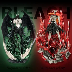 33cm Anime Figure Kurosaki Ichigo Ulquiorra Cifer Battle Ver. PVC Action Figure GK Statue Collection Model Kids Toys Doll Gifts