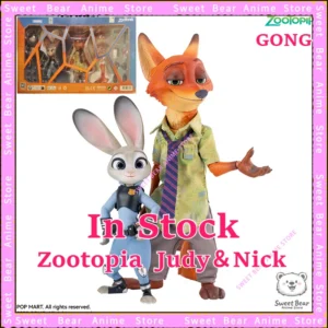 In Stock GONG & PoP Original Zootopia Judy Nick Set Cloth Action Figure Anime Model Trendy Toys Desktop Doll Collectibles