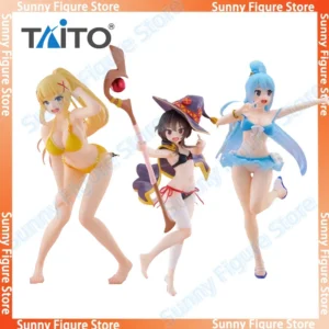In Stock TAITO Coreful Figure Aqua Megumin Darkness Swim Wear Ver Desktop Cute Doll Anime Figures Gift Toys Models PVC