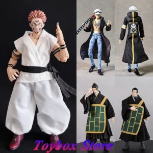 1/12 Anime Jujutsu Kaisen Geto Monk Robe Sukuna White Cloth Combat Clothes Set Trafalgar D. Coat Accessory For 6" Figure Body