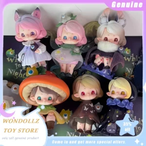 New Impopo Whisper In Night Series Blind Box Kawaii Mini Figure Desktop Car Ornament Collection Model Trendy Toy Girls Kids Gift