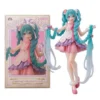 19CM Anime Fairy Tale Wonderland Hatsune Miku Rapunzel Twin Tails Dress Action Figure