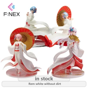 F:NEX Re: Living in A Different World From Scratch Series Ram White Bridal KimonoRem's Ghost Marriage Not Movable Figure Statue