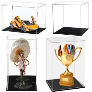 Transparent Acrylic Display Box Suitable For Toy Figures, Collectibles, Assembled Cube Display Box Holder Dustproof Storage Box