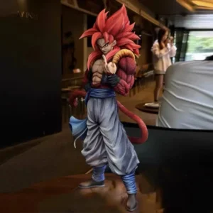 Hot 30cm Dragon Ball Anime Figure Np Super Saiyan Ss4 Gogeta Desktop Computer Ornaments Trendy Christmas Xmas Gifts