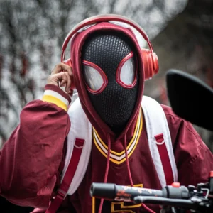 1:1 Miles Morales Mask with Movable Eyes Electronic Mascara Gwen Spider-Man Helmet Ring Control Cosplay Mask Toy for Gift