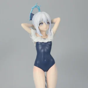 Blue Anime Girl Hand-Made Action Figure Car Chassis Ornament Gift for Boys Beautiful Surrounding Yuexue Gongzi Collectible Toy