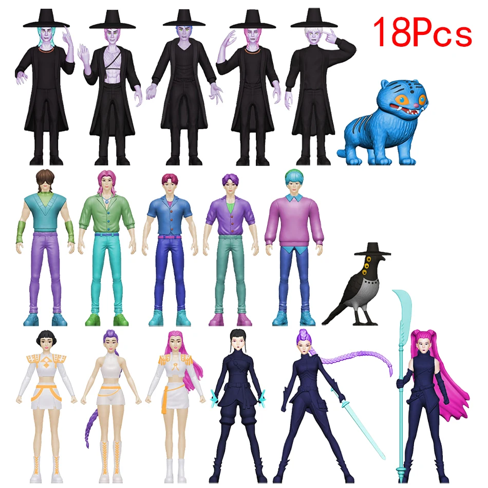 2026 K pop Demon Hunters Anime Figure Toys Cute PVC Movable Joints Action Figure Model Dolls Kids Birthday Decoration Toy Gifts - Image 7