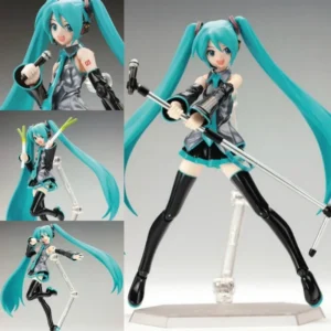 New 15cm Hatsune Miku Anime Girl Figure Figma 014 Virtual Singer Miku Joint Movable Model Statue Kids Toys Doll Collection Gifts