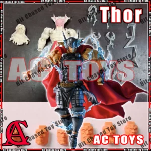 New Ac Factory Toys Thor Thunder God Marvel Anime Action Figure Figurine Kaiyodo Amazing Yamaguchi Revoltech Model Kid Toy Gifts