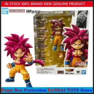 100% Original Bandai S.H.Figuarts SHF SUPER SAIYAN 4 SON GOKU MINI Dragon Ball Daima Action Figures Model Gifts Toys