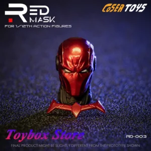 COSER TOYS 1/12 Red Mask Hood Solider Head Sculpt Classic Comics Villain Clown Predecessor Carving Model For VTOYS 6" Male Body