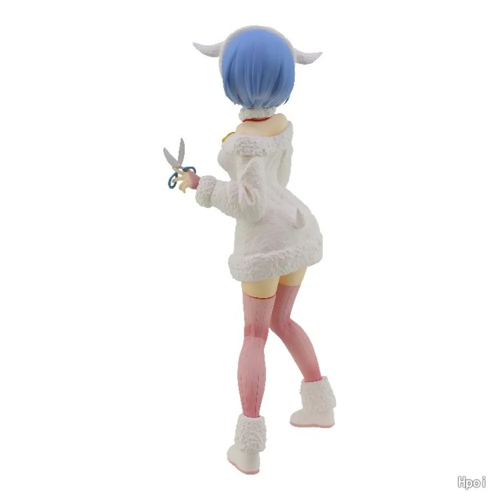 In Stock FuRyu Original Genuine Re: Life A Different World From Zero Rem Wolf and Seven Little Goats 21cm Model Figure Toys Gift - Image 4