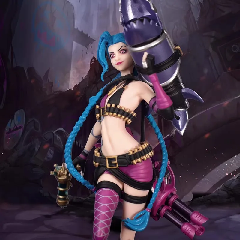 22cm League Of Legends Anime Figurine Luxanna Crownguard Lux Kaisa Jinx Action Figure Tiktok Hot Birthday Gift Customized - Image 2