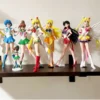 Sailor Moon Set 23cm Meiou Setsuna Kaiou Michiru Haruka Tomoe Hotaru Glitter Collectible Figure