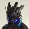 Cyber Punk Helmet Mask Samurai Robot Tech Shinobi Special Techwear Accessory Set