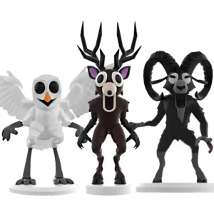 3Pcs/Set 99 Nights in The Forest Deer Owl Goat Monster Collector's Figure Set Model Assembled 3D Printed Ornaments Fans Gifts