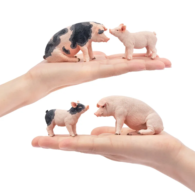 8Pcs Simulation Pig Farm Animal Model Toy Mini Cake Decoration Pig Figures Dolls Action Figurines Toys for Children Set Gift - Image 2